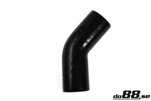 Silicone hose black 45° 3.75" (95 mm)