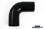Silicone hose black 90° 4.5" (114 mm)