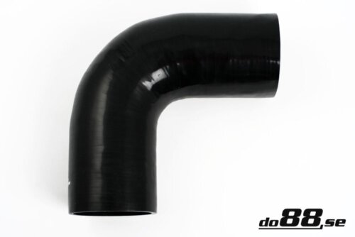 Silicone hose black 90° 4.5" (114 mm)