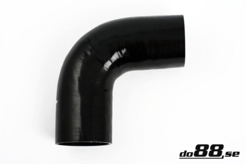 Silicone hose black 90° 3.75" (95 mm)