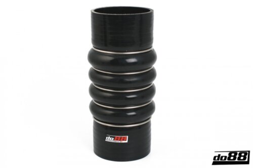 Silicone hose black 4-hump 3" (76 mm)