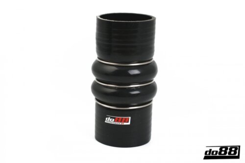 Silicone hose black 2-hump 2.25" (57 mm)