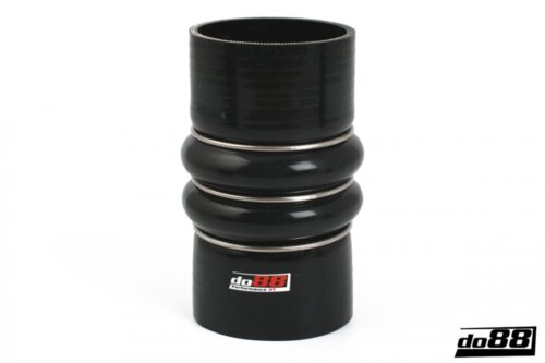 Silicone hose black 2-hump 3" (76 mm)