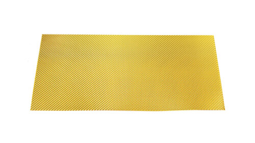 Heat shield aluminium plate 30x60 mm + gold sticker