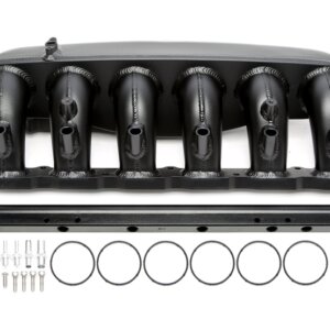 TC usisni kolektor set high-flow, crn – za BMW N55 (135i E82, M135i, M235i, 335i, 435i, X5/X6 35i …)