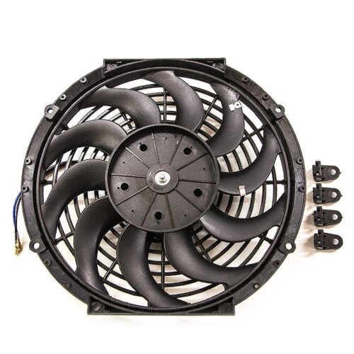 Universal radiator fan 10" + kit for fitting