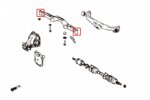 Hardrace Rear Diff Support Member Bush Mitsubishi Lancer evolution