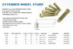 Hardrace Extended Wheel Stud Mitsubishi Lancer evolution