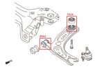 Hardrace Front Lower Arm - Rear Bushing Audi, Skoda, Volkswagen