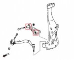 Hardrace Front Lower Straight Arm Bushing Lexus LS