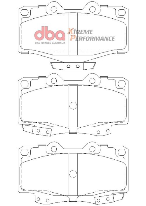 DBA XP front brake pads for Toyota 4Runner, Toyota Land Cruiser