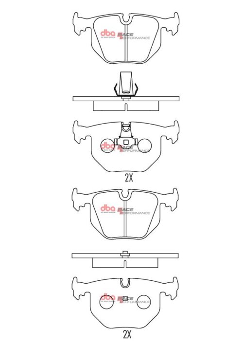 DBA RP rear brake pads for BMW 3, BMW 5