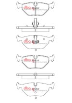 DBA RP rear brake pads for BMW 3, BMW Z3