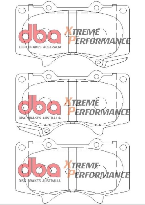 DBA XP front brake pads for Toyota Hilux, Mitsubishi Pajero