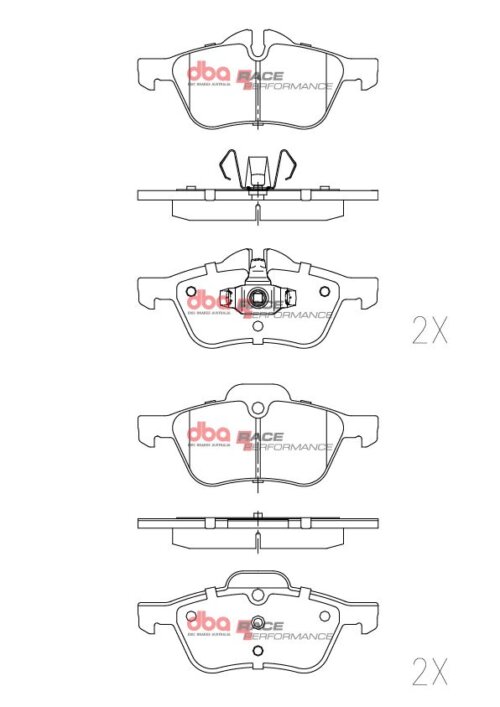 DBA RP front brake pads for Mini MINI Convertible, Mini Mini Countryman