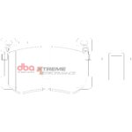 DBA XP front brake pads for Hyundai Genesis