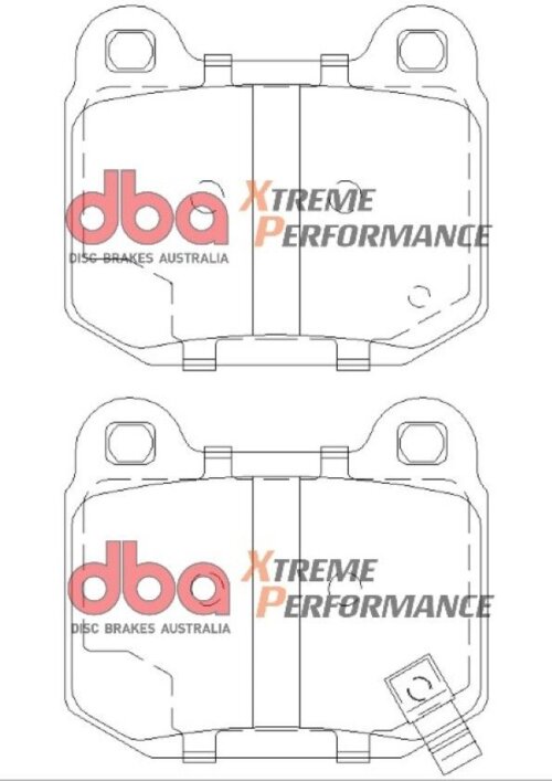 DBA XP rear brake pads for Mitsubishi Lancer, Subaru Impreza