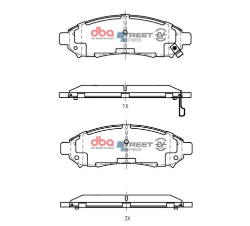 DBA SS EV front brake pads for Nissan Navara, Nissan Leaf