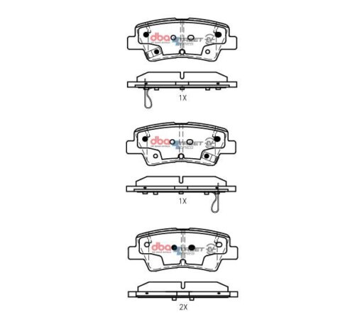DBA SS EV rear brake pads for Kia Carens, Hyundai i30
