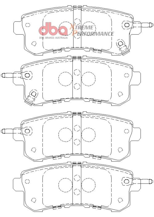 DBA XP rear brake pads for Nissan Patrol, Infiniti QX80