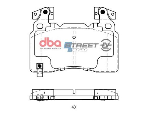 DBA SS EV front brake pads for Tesla Model S, Chevrolet Camaro