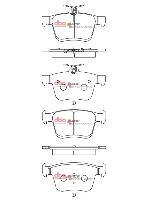 DBA RP rear brake pads for Skoda Superb, VW Golf