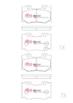 DBA RP rear brake pads for Infiniti Q40, Infiniti Q50