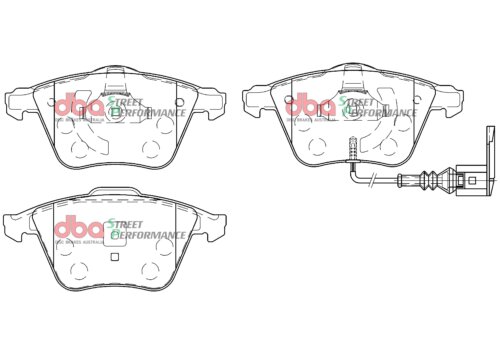 DBA SP front brake pads for Audi TT, VW Golf