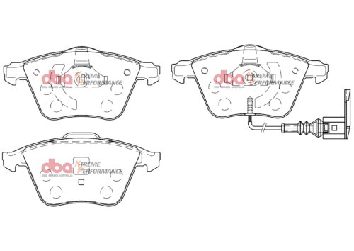 DBA XP front brake pads for Audi TT, VW Golf