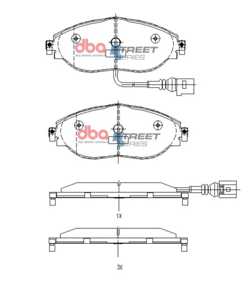 DBA SS front brake pads for Skoda Octavia, VW CC