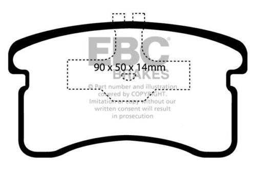 EBC Ultimax front brake pads for Daihatsu Cuore