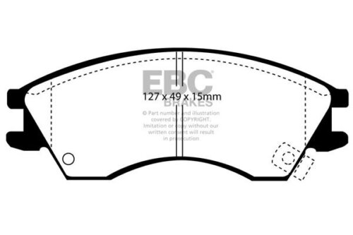 EBC Ultimax front brake pads for Subaru Justy