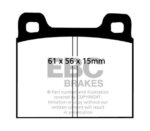 EBC Ultimax front brake pads for Audi F103, BMW 1502-2002