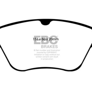 EBC Ultimax front brake pads for Mercedes-Benz C-Class, Mercedes-Benz E-Class