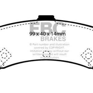 EBC Ultimax rear brake pads for Nissan Almera