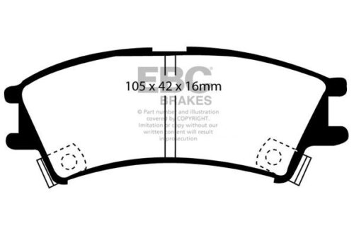 EBC Ultimax front brake pads for Hyundai Atos