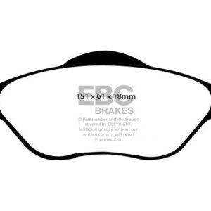 EBC Ultimax front brake pads for Ford Street Ka