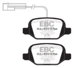EBC Ultimax rear brake pads for Abarth 500, Abarth 695