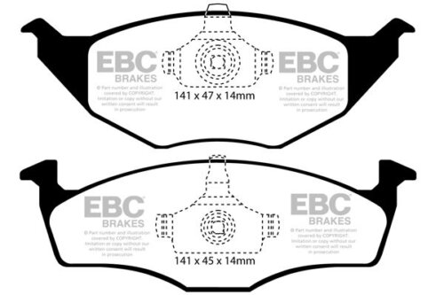EBC Ultimax front brake pads for VW Lupo