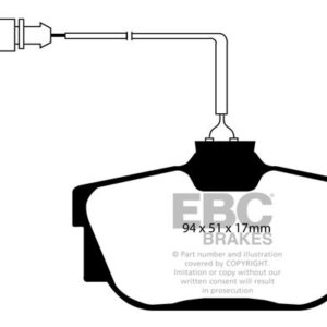 EBC Ultimax rear brake pads for SEAT Alhambra, Ford Galaxy