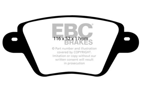 EBC Ultimax rear brake pads for Renault Kangoo, Renault Kangoo Express