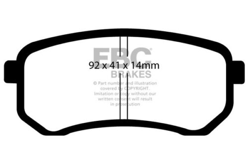 EBC Ultimax rear brake pads for Hyundai i10, KIA Picanto