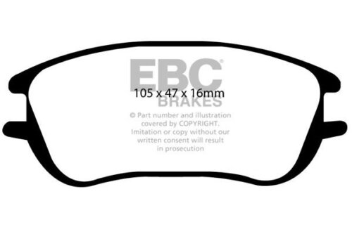 EBC Ultimax front brake pads for Hyundai Atos