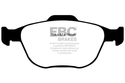 EBC Ultimax front brake pads for Ford Fiesta, Ford Focus