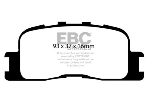 EBC Ultimax rear brake pads for Toyota Camry