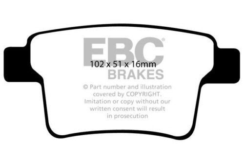 EBC Ultimax rear brake pads for Ford Mondeo, Jaguar X-Type