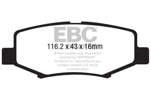 EBC Ultimax rear brake pads for Jeep Cherokee, Jeep Wrangler