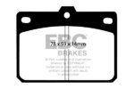EBC Ultimax front brake pads for Hyundai Excel, Mazda RX-3