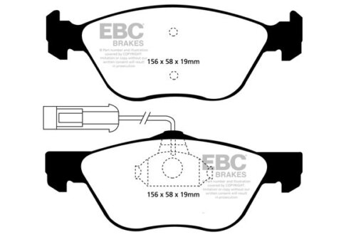 EBC Greenstuff 2000 front brake pads for Alfa Romeo 156, FIAT Coupe