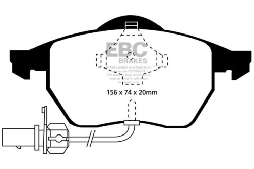 EBC Greenstuff 2000 front brake pads for Audi A4, Audi A6